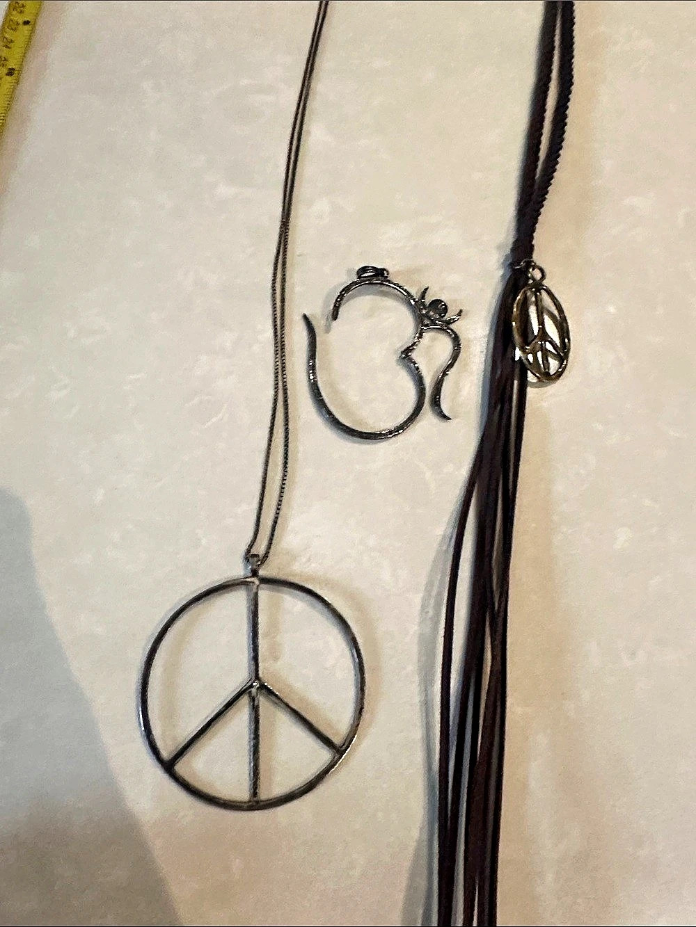 Peace Pendant Necklaces & ohm pendant